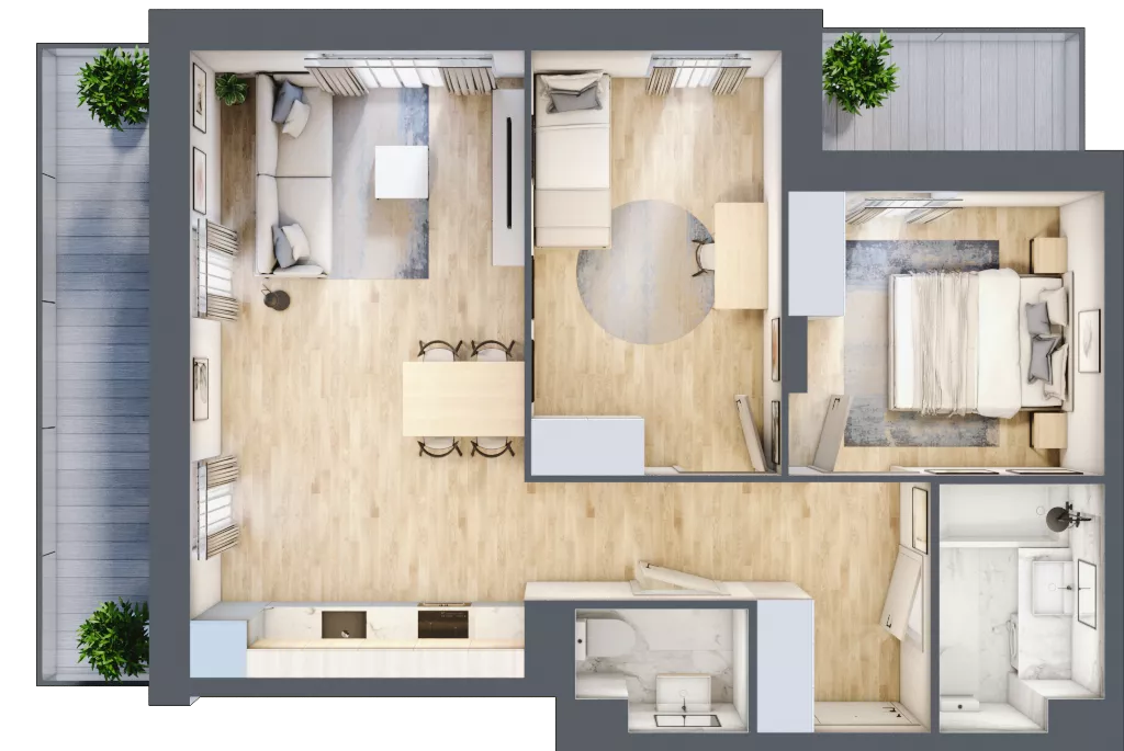 3 pokoje, mieszkanie 60,30 m², piętro 5, oferta nr VI/56, Neo Nova Ochota 6, Warszawa, Włochy, Raków, ul. Opackiego