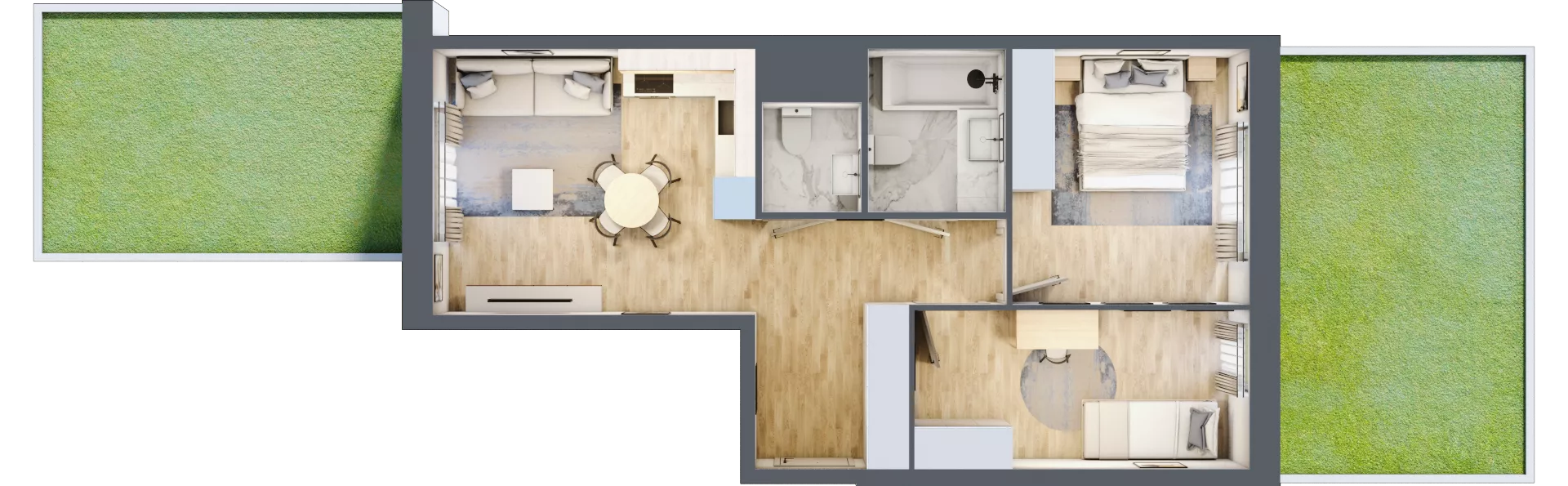 3 pokoje, mieszkanie 56,67 m², parter, oferta nr VI/87, Neo Nova Ochota 6, Warszawa, Włochy, Raków, ul. Opackiego