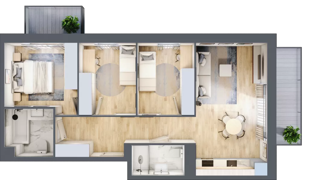 4 pokoje, mieszkanie 69,30 m², piętro 3, oferta nr VI/118, Neo Nova Ochota 6, Warszawa, Włochy, Raków, ul. Opackiego