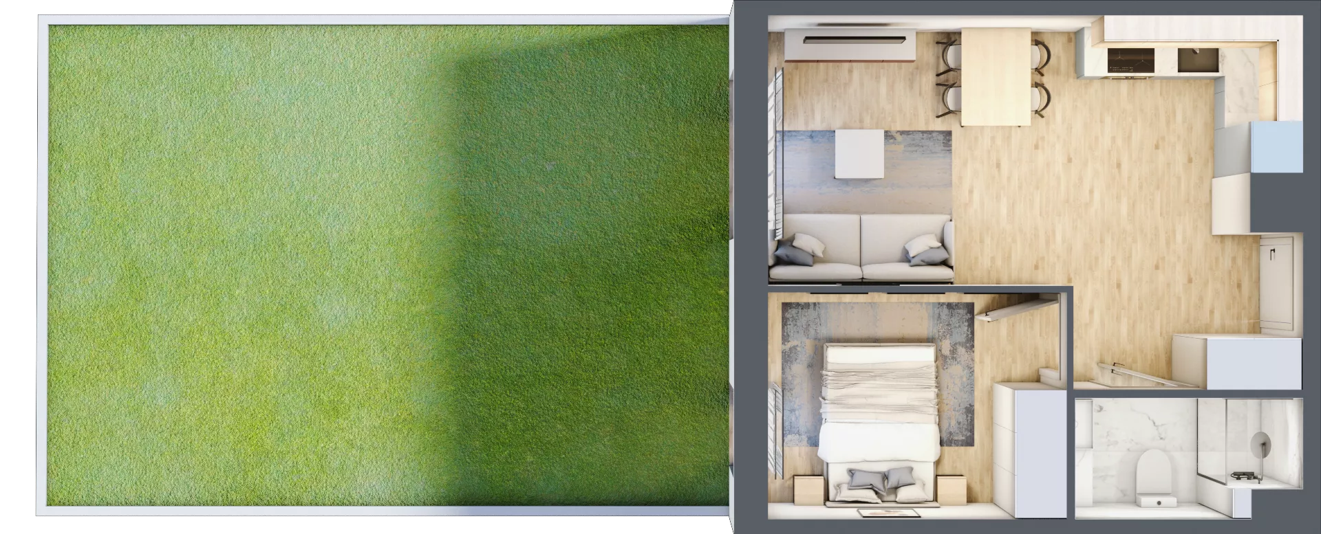 2 pokoje, mieszkanie 34,78 m², parter, oferta nr VII/5, Nova Viva Garden 7, Warszawa, Białołęka, Brzeziny, ul. Pawła Włodkowica 11C