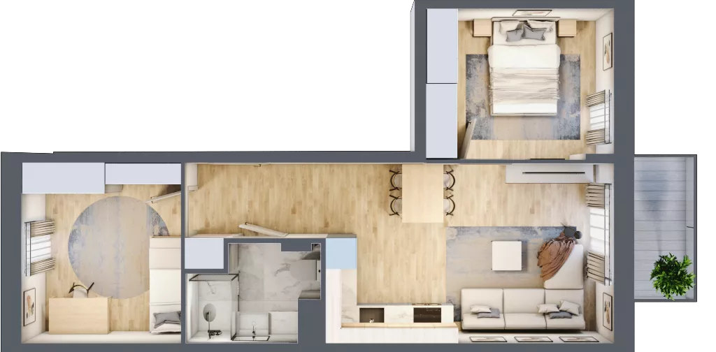 3 pokoje, mieszkanie 49,25 m², piętro 3, oferta nr VII/52, Nova Viva Garden 7, Warszawa, Białołęka, Brzeziny, ul. Pawła Włodkowica 11C
