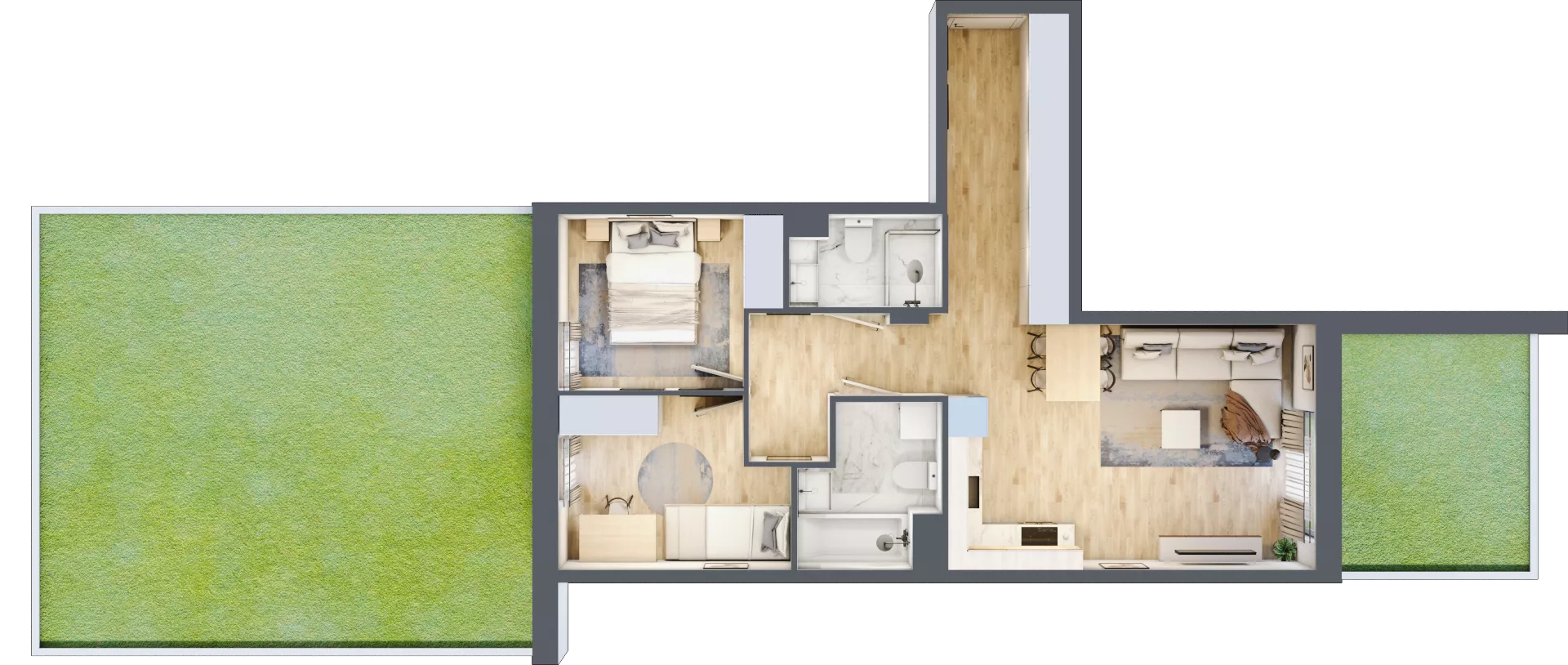 3 pokoje, mieszkanie 58,63 m², parter, oferta nr VII/53, Nova Viva Garden 7, Warszawa, Białołęka, Brzeziny, ul. Pawła Włodkowica 11C