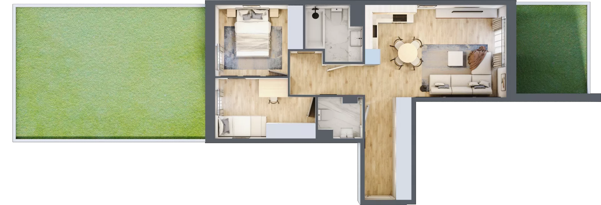 3 pokoje, mieszkanie 56,32 m², parter, oferta nr VII/10, Nova Viva Garden 7, Warszawa, Białołęka, Brzeziny, ul. Pawła Włodkowica 11C