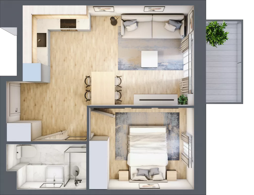 2 pokoje, mieszkanie 35,30 m², piętro 3, oferta nr VII/32, Nova Viva Garden 7, Warszawa, Białołęka, Brzeziny, ul. Pawła Włodkowica 11C