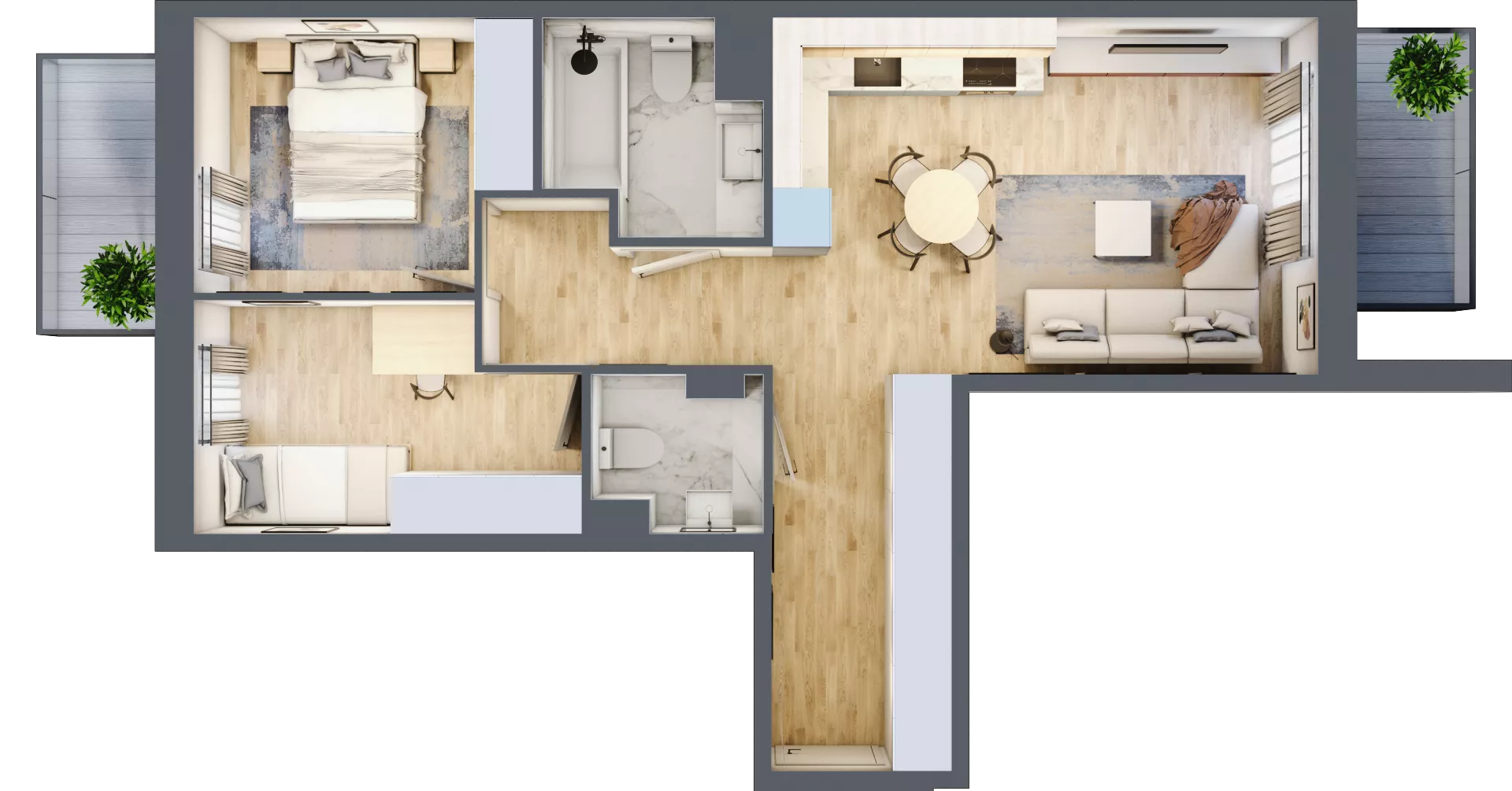 3 pokoje, mieszkanie 56,32 m², piętro 3, oferta nr VII/40, Nova Viva Garden 7, Warszawa, Białołęka, Brzeziny, ul. Pawła Włodkowica 11C