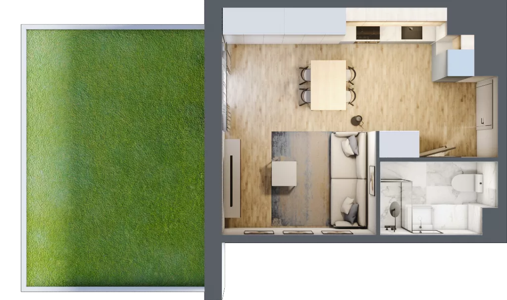1 pokój, mieszkanie 29,73 m², parter, oferta nr VII/59, Nova Viva Garden 7, Warszawa, Białołęka, Brzeziny, ul. Pawła Włodkowica 11C