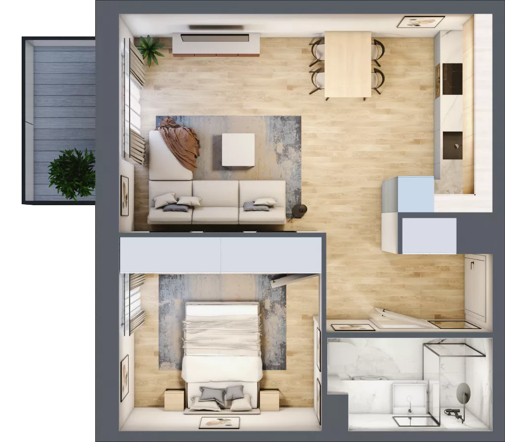 2 pokoje, mieszkanie 41,30 m², piętro 2, oferta nr VII/79, Nova Viva Garden 7, Warszawa, Białołęka, Brzeziny, ul. Pawła Włodkowica 11C