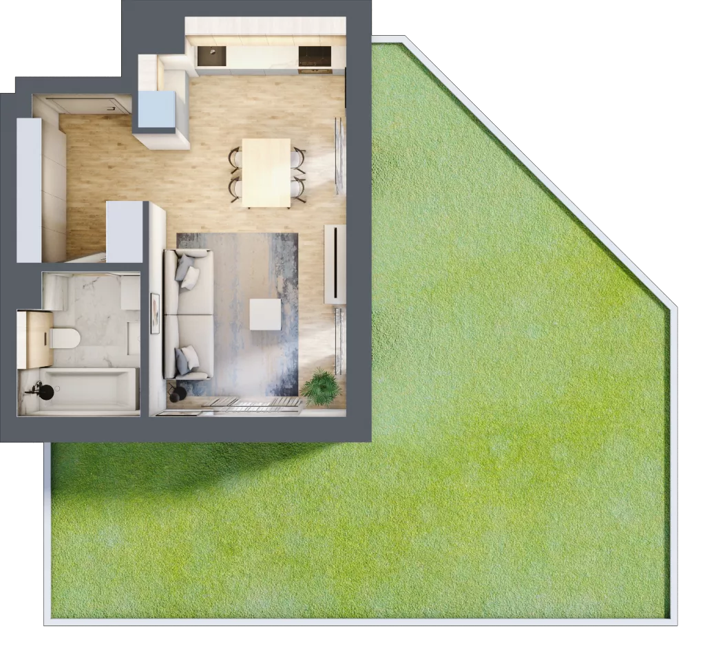 1 pokój, mieszkanie 31,41 m², parter, oferta nr XIII/3, Metro Art 13, Warszawa, Praga Południe, Kamionek, ul. Żupnicza