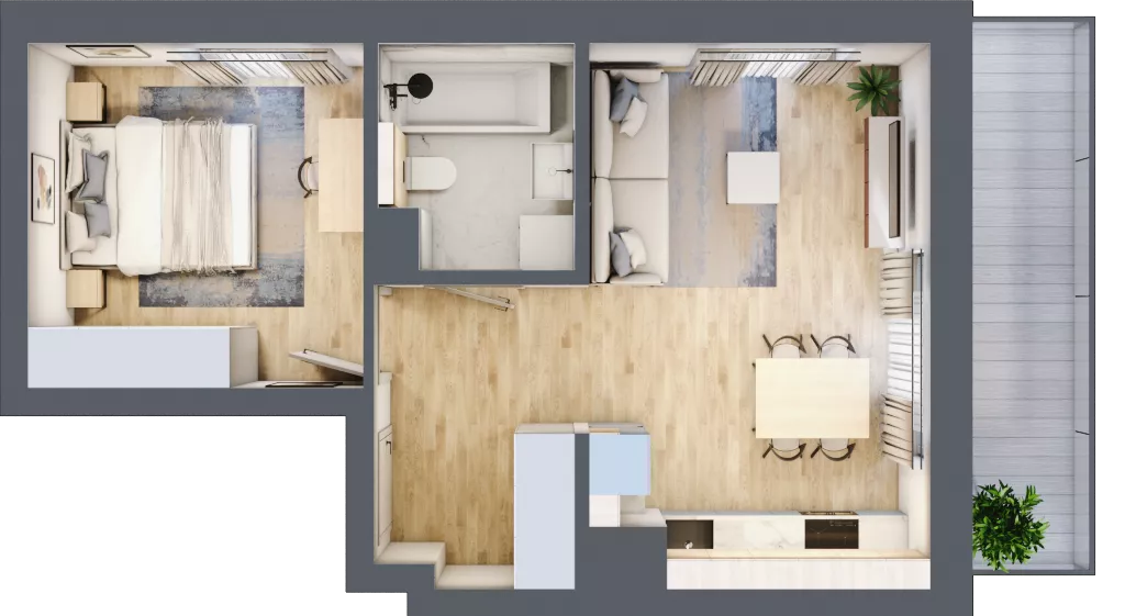 2 pokoje, mieszkanie 39,35 m², piętro 1, oferta nr XIII/53, Metro Art 13, Warszawa, Praga Południe, Kamionek, ul. Żupnicza