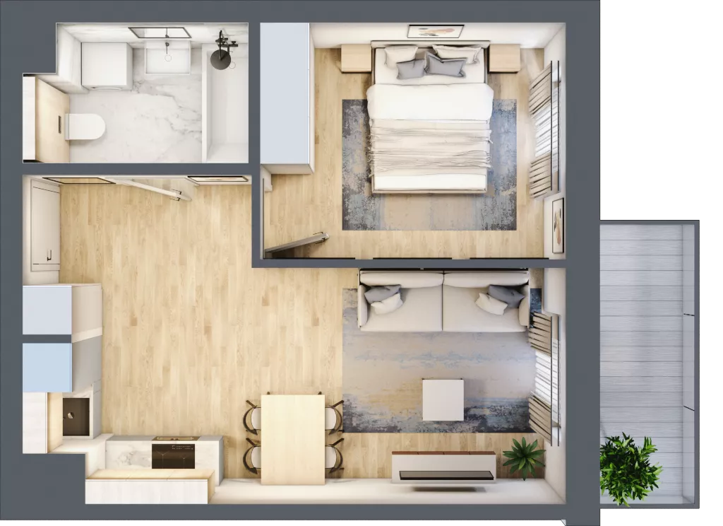 2 pokoje, mieszkanie 37,39 m², piętro 1, oferta nr XIII/95, Metro Art 13, Warszawa, Praga Południe, Kamionek, ul. Żupnicza