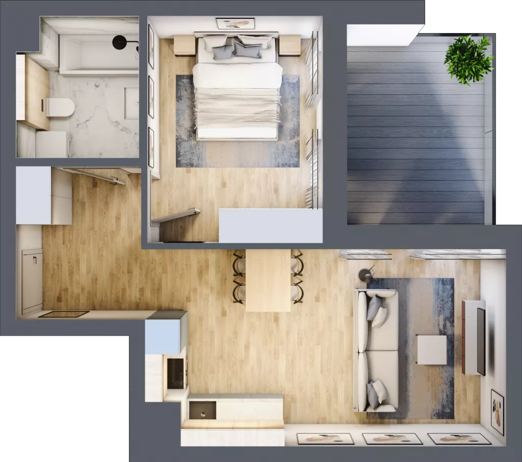 2 pokoje, mieszkanie 43,67 m², piętro 1, oferta nr XIII/10, Metro Art 13, Warszawa, Praga Południe, Kamionek, ul. Żupnicza