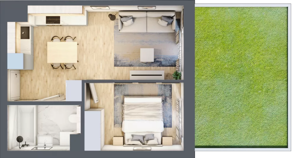 2 pokoje, mieszkanie 34,73 m², parter, oferta nr XIII/48, Metro Art 13, Warszawa, Praga Południe, Kamionek, ul. Żupnicza