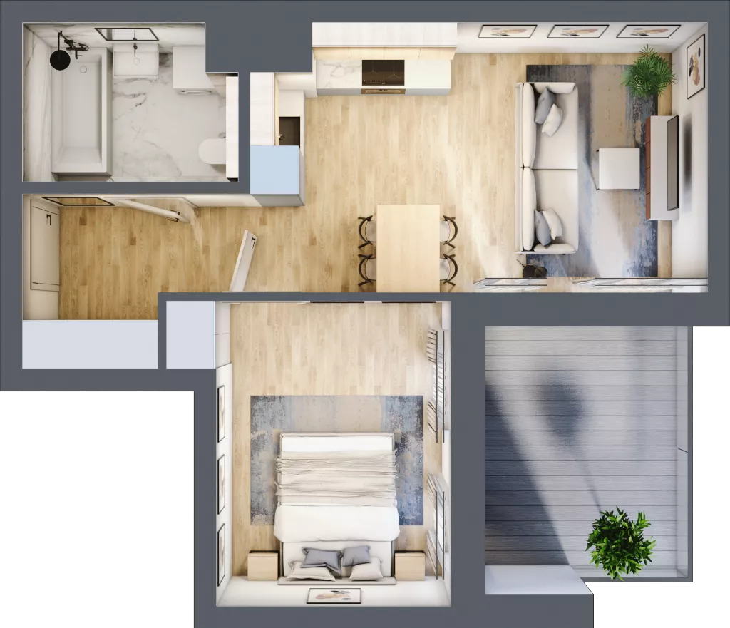 2 pokoje, mieszkanie 40,19 m², piętro 5, oferta nr XIII/83, Metro Art 13, Warszawa, Praga Południe, Kamionek, ul. Żupnicza