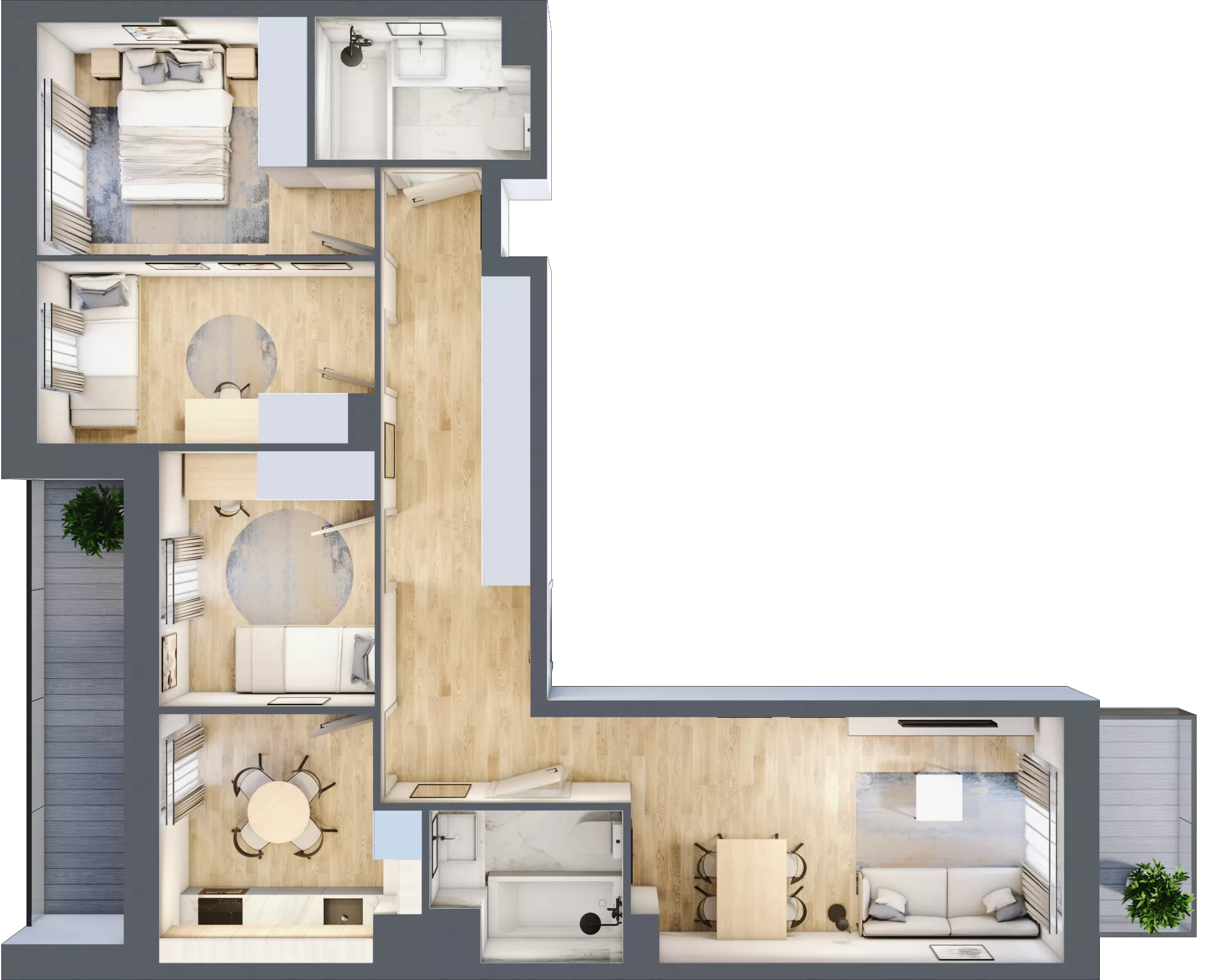 4 pokoje, mieszkanie 75,74 m², piętro 2, oferta nr IV/24, Neo Nova Ochota 4, Warszawa, Włochy, Raków, ul. Wojciecha Opackiego