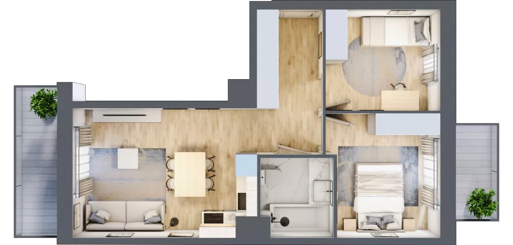 3 pokoje, mieszkanie 49,08 m², piętro 1, oferta nr IV/40, Neo Nova Ochota 4, Warszawa, Włochy, Raków, ul. Wojciecha Opackiego