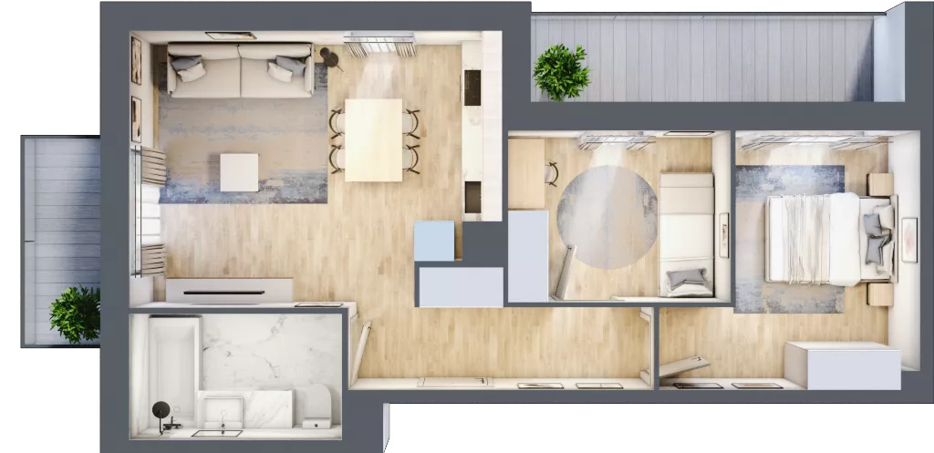 3 pokoje, mieszkanie 55,05 m², piętro 1, oferta nr IV/4, Neo Nova Ochota 4, Warszawa, Włochy, Raków, ul. Wojciecha Opackiego