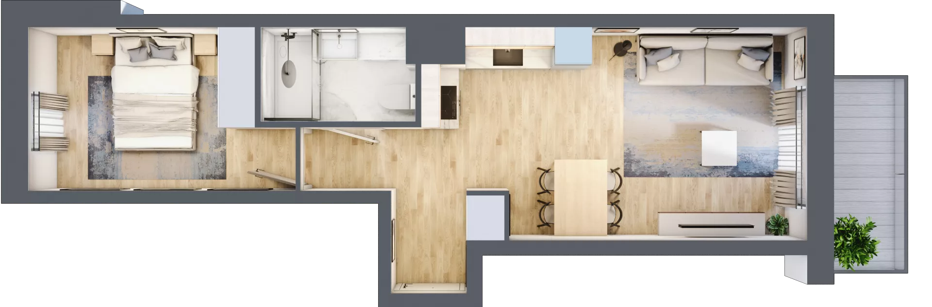 2 pokoje, mieszkanie 38,62 m², piętro 5, oferta nr IV/20, Neo Nova Ochota 4, Warszawa, Włochy, Raków, ul. Wojciecha Opackiego