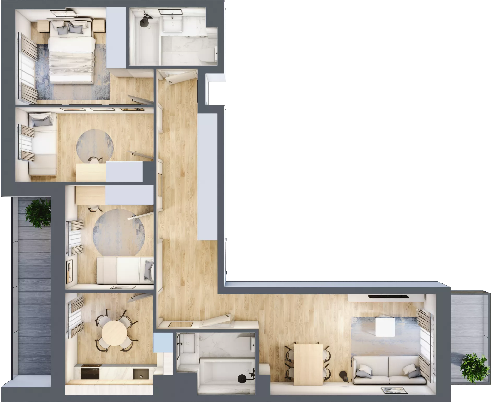 4 pokoje, mieszkanie 75,74 m², piętro 1, oferta nr IV/22, Neo Nova Ochota 4, Warszawa, Włochy, Raków, ul. Wojciecha Opackiego