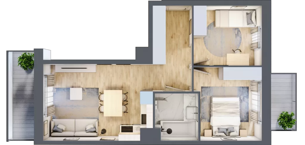 3 pokoje, mieszkanie 49,08 m², piętro 4, oferta nr IV/52, Neo Nova Ochota 4, Warszawa, Włochy, Raków, ul. Wojciecha Opackiego