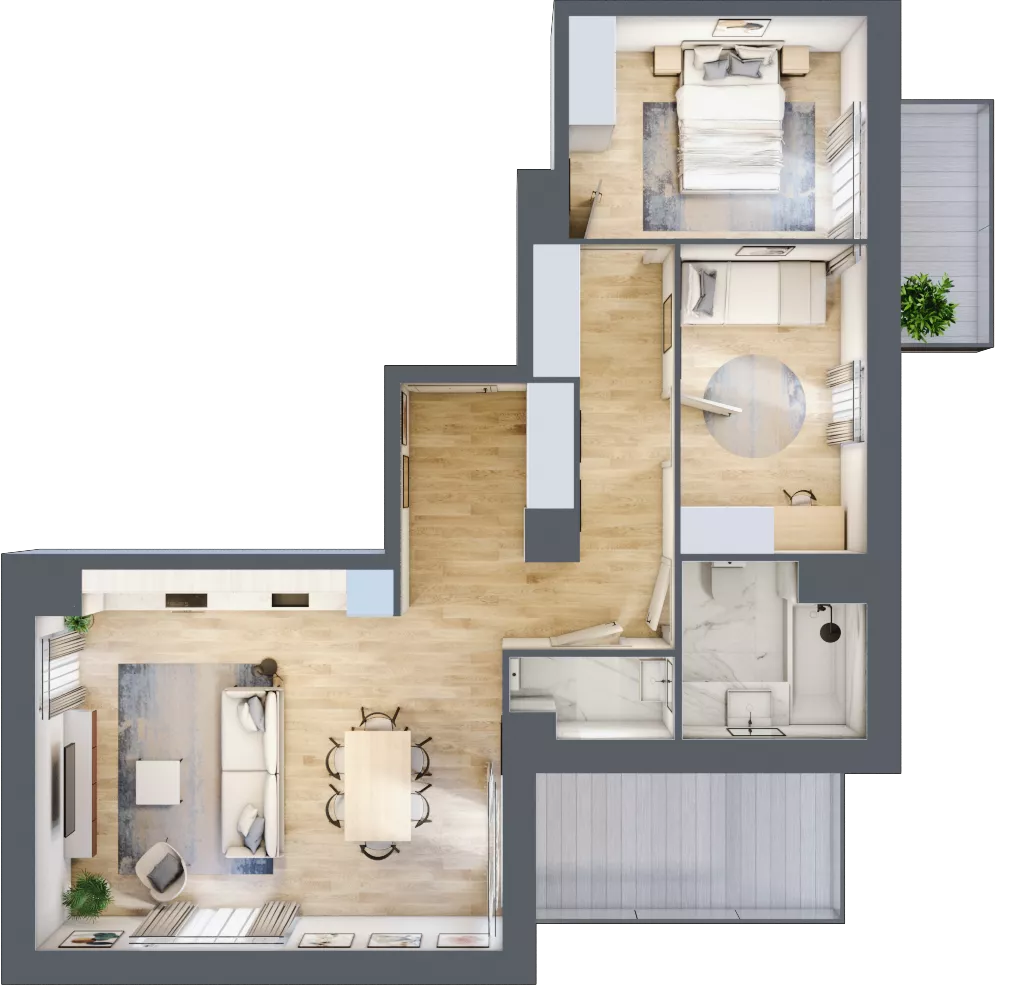 3 pokoje, mieszkanie 70,06 m², piętro 5, oferta nr IV/109, Neo Nova Ochota 4, Warszawa, Włochy, Raków, ul. Wojciecha Opackiego