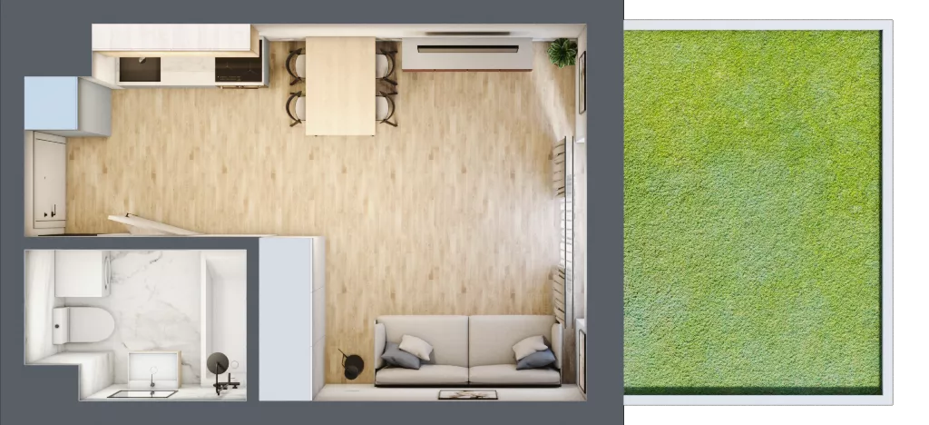 1 pokój, mieszkanie 26,10 m², parter, oferta nr VI/118, Metro Art 6, Warszawa, Praga Południe, Kamionek, ul. Żupnicza