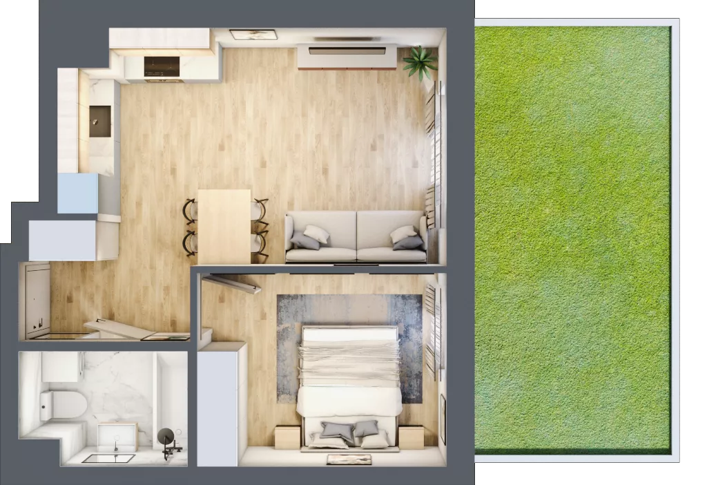 2 pokoje, mieszkanie 38,26 m², parter, oferta nr VI/116, Metro Art 6, Warszawa, Praga Południe, Kamionek, ul. Żupnicza
