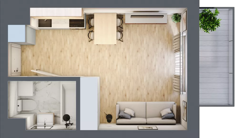 1 pokój, mieszkanie 25,46 m², piętro 5, oferta nr VI/34, Metro Art 6, Warszawa, Praga Południe, Kamionek, ul. Żupnicza
