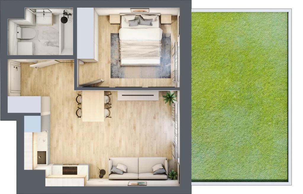 2 pokoje, mieszkanie 37,01 m², parter, oferta nr VI/5, Metro Art 6, Warszawa, Praga Południe, Kamionek, ul. Żupnicza