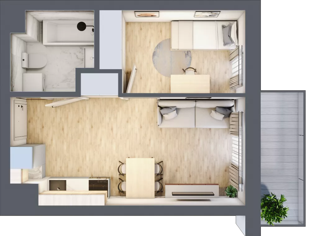 2 pokoje, mieszkanie 32,21 m², piętro 5, oferta nr VI/147, Metro Art 6, Warszawa, Praga Południe, Kamionek, ul. Żupnicza