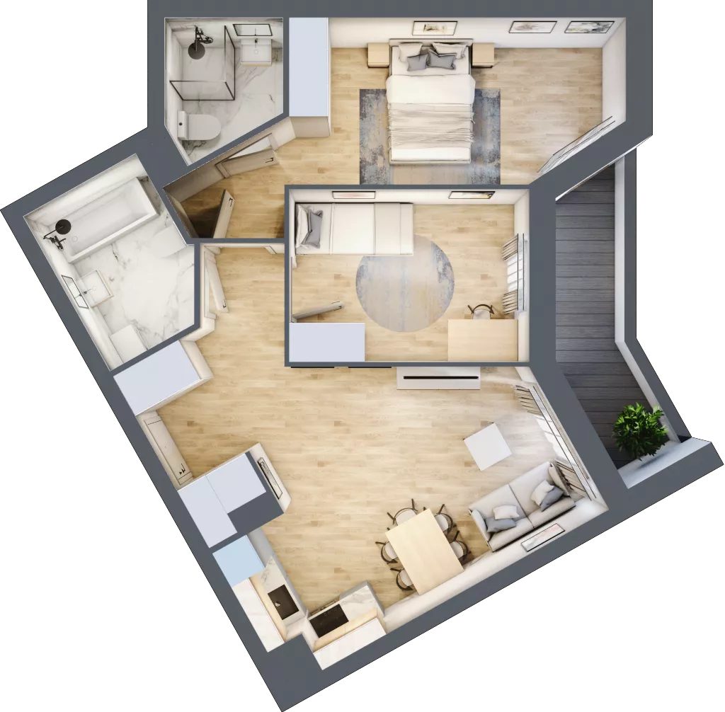 3 pokoje, mieszkanie 59,36 m², piętro 5, oferta nr V/67, Miasteczko Nova Sfera 5, Warszawa, Białołęka, Żerań, ul. Marywilska 5