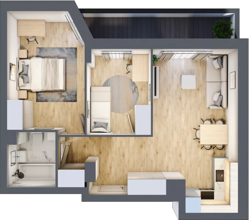 3 pokoje, mieszkanie 53,65 m², piętro 7, oferta nr V/94, Miasteczko Nova Sfera 5, Warszawa, Białołęka, Żerań, ul. Marywilska 5