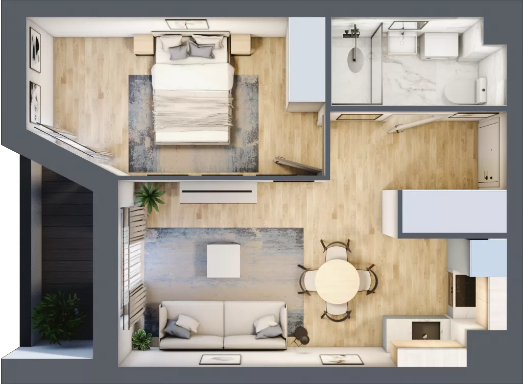 2 pokoje, mieszkanie 38,02 m², piętro 6, oferta nr V/83, Miasteczko Nova Sfera 5, Warszawa, Białołęka, Żerań, ul. Marywilska 5