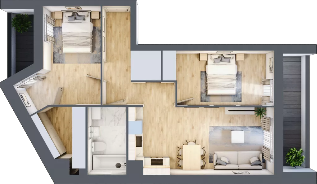 3 pokoje, mieszkanie 64,50 m², piętro 2, oferta nr V/117, Miasteczko Nova Sfera 5, Warszawa, Białołęka, Żerań, ul. Marywilska 5