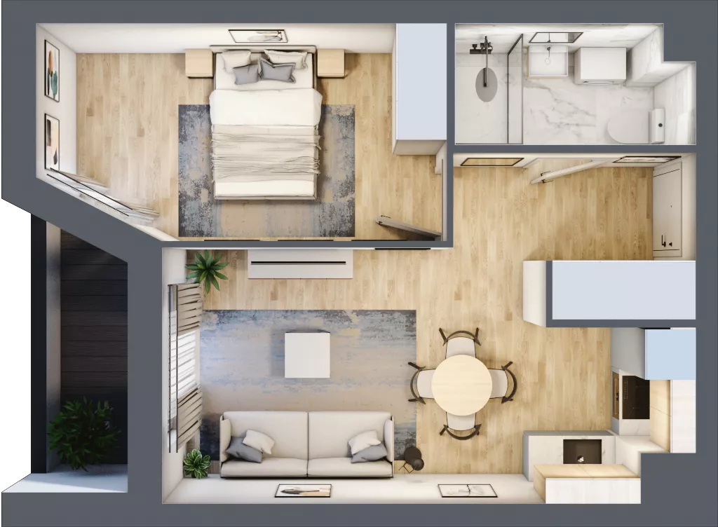2 pokoje, mieszkanie 38,02 m², piętro 7, oferta nr V/98, Miasteczko Nova Sfera 5, Warszawa, Białołęka, Żerań, ul. Marywilska 5
