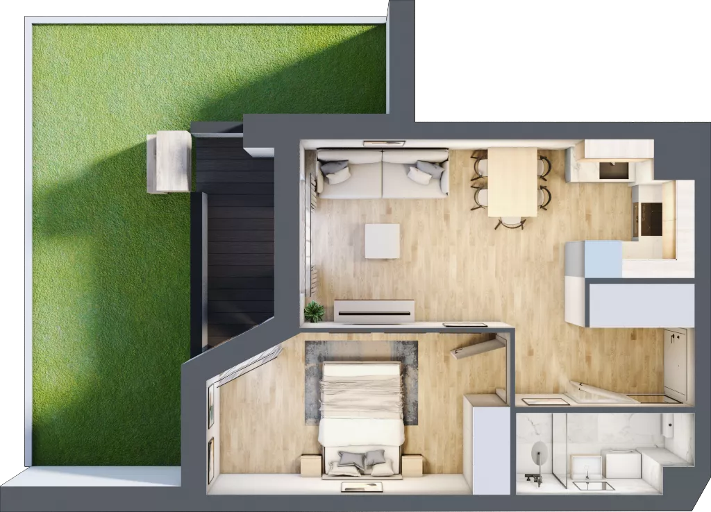 2 pokoje, mieszkanie 37,91 m², parter, oferta nr V/10, Miasteczko Nova Sfera 5, Warszawa, Białołęka, Żerań, ul. Marywilska 5