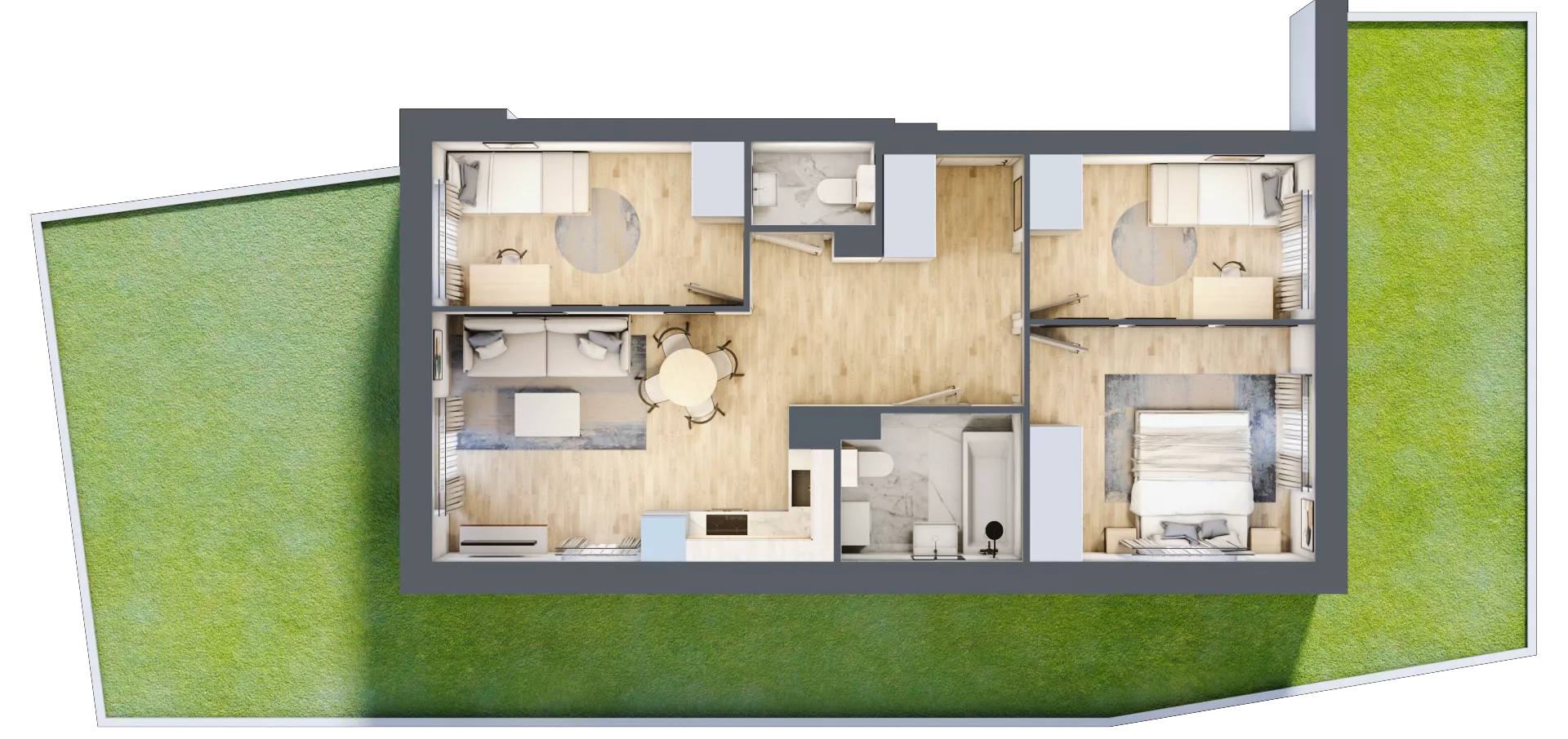 4 pokoje, mieszkanie 62,34 m², parter, oferta nr D-1, Piastova Osada, Warszawa, Ursus, Gołąbki, ul. Henryka II Pobożnego