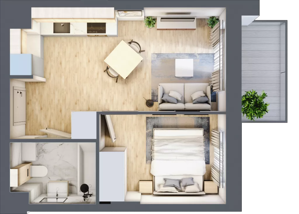 2 pokoje, mieszkanie 31,91 m², piętro 3, oferta nr E-109, Piastova Osada, Warszawa, Ursus, Gołąbki, ul. Henryka II Pobożnego