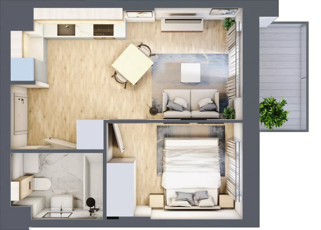2 pokoje, mieszkanie 31,91 m², piętro 2, oferta nr E-98, Piastova Osada, Warszawa, Ursus, Gołąbki, ul. Henryka II Pobożnego