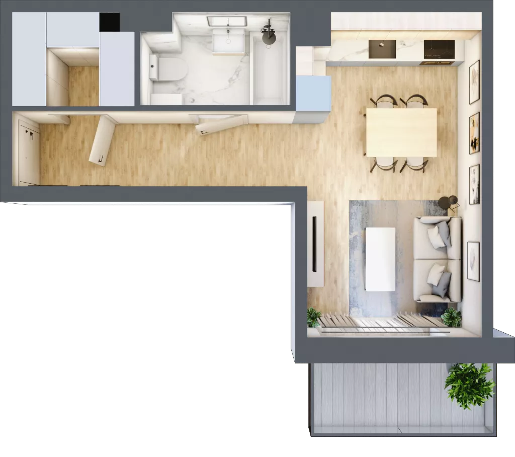 1 pokój, mieszkanie 30,12 m², piętro 1, oferta nr A/100, Olchowy Park 3, Warszawa, Białołęka, Kobiałka, ul. Marii Callas 20, 20A