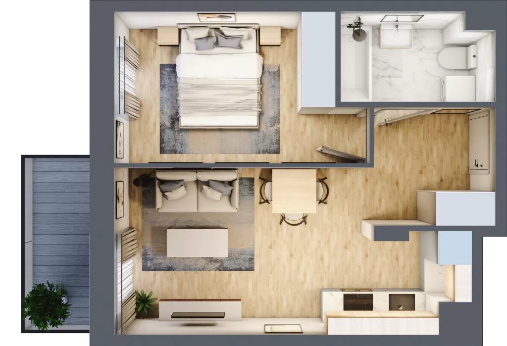 2 pokoje, mieszkanie 36,72 m², piętro 2, oferta nr A/148, Olchowy Park 3, Warszawa, Białołęka, Kobiałka, ul. Marii Callas 20, 20A