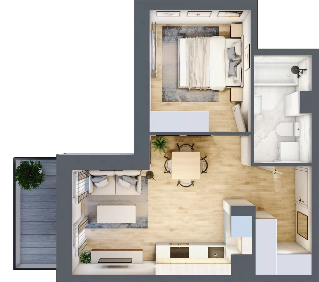 2 pokoje, mieszkanie 37,23 m², piętro 1, oferta nr A/139, Olchowy Park 3, Warszawa, Białołęka, Kobiałka, ul. Marii Callas 20, 20A