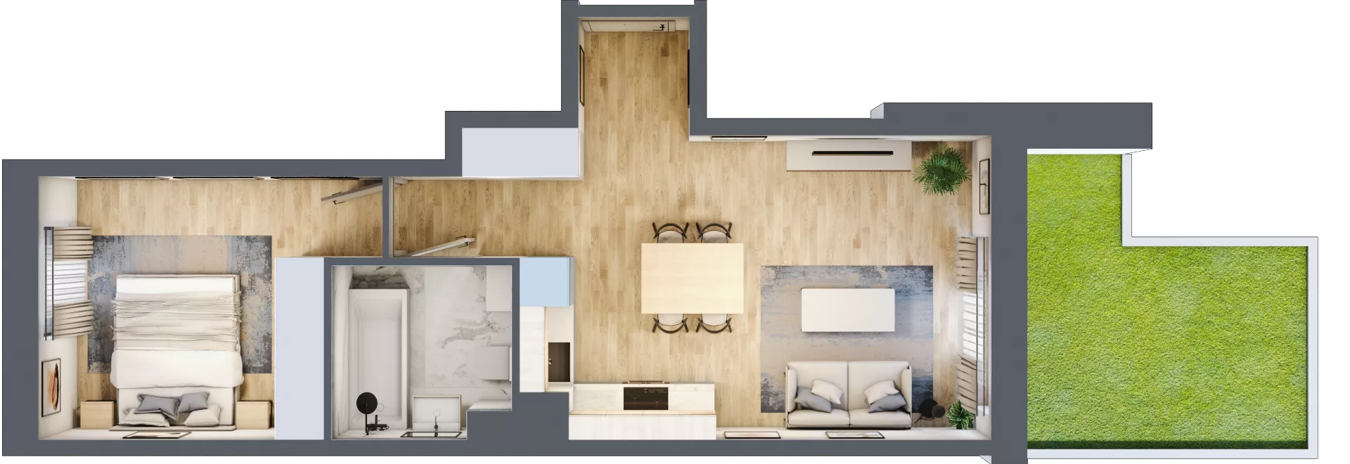 2 pokoje, mieszkanie 41,62 m², parter, oferta nr B/37, Olchowy Park 3, Warszawa, Białołęka, Kobiałka, ul. Marii Callas 20, 20A
