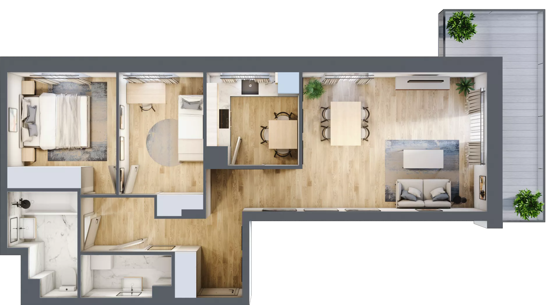 3 pokoje, mieszkanie 65,88 m², parter, oferta nr B/38, Olchowy Park 3, Warszawa, Białołęka, Kobiałka, ul. Marii Callas 20, 20A