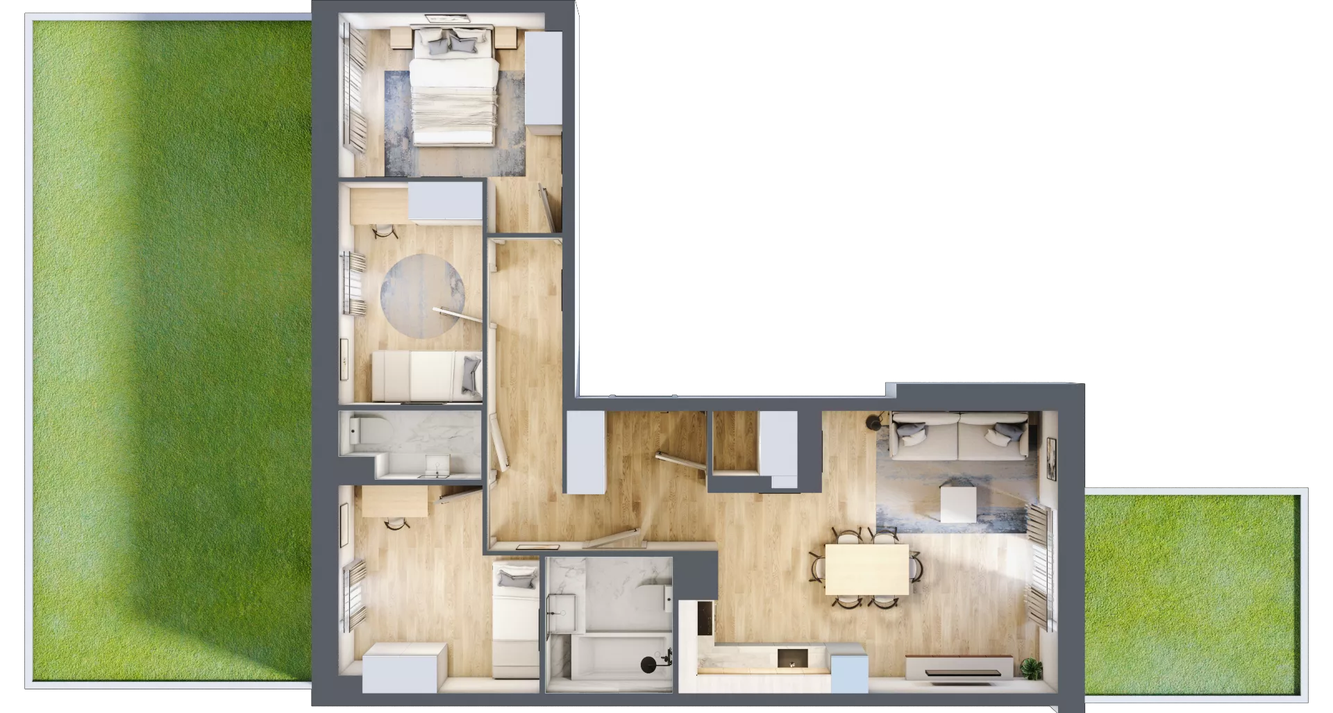 4 pokoje, mieszkanie 72,25 m², parter, oferta nr III/20, Neo Nova Ochota 3, Warszawa, Włochy, Raków, ul. Wojciecha Opackiego 4A