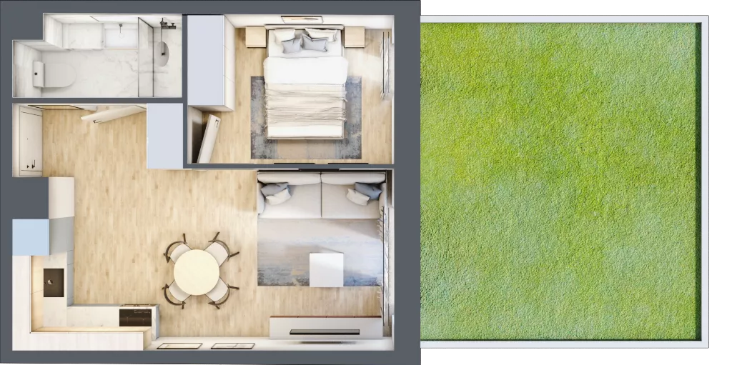 2 pokoje, mieszkanie 33,74 m², parter, oferta nr III/71, Neo Nova Ochota 3, Warszawa, Włochy, Raków, ul. Wojciecha Opackiego 4A
