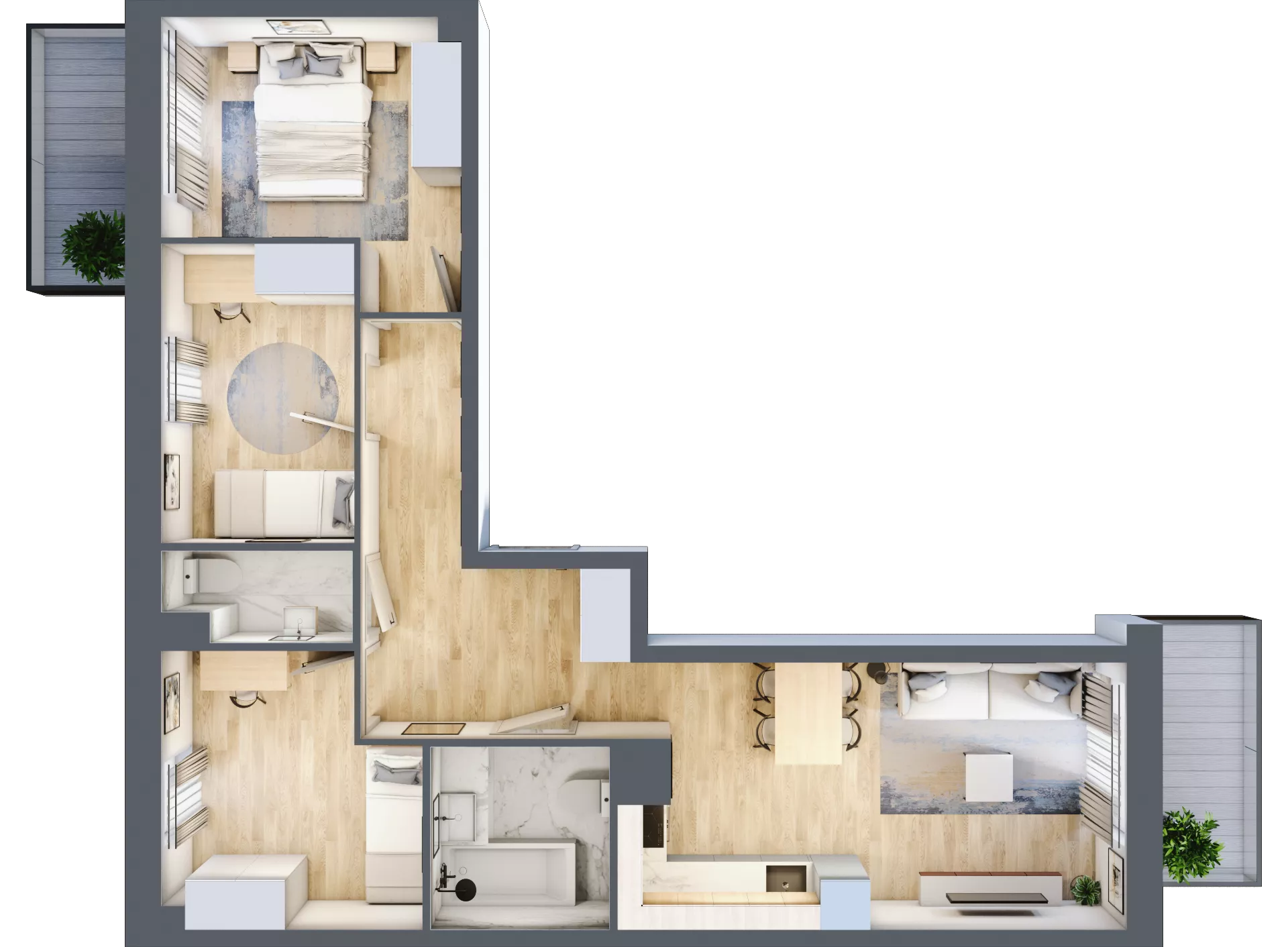 4 pokoje, mieszkanie 64,84 m², piętro 4, oferta nr III/33, Neo Nova Ochota 3, Warszawa, Włochy, Raków, ul. Wojciecha Opackiego 4A