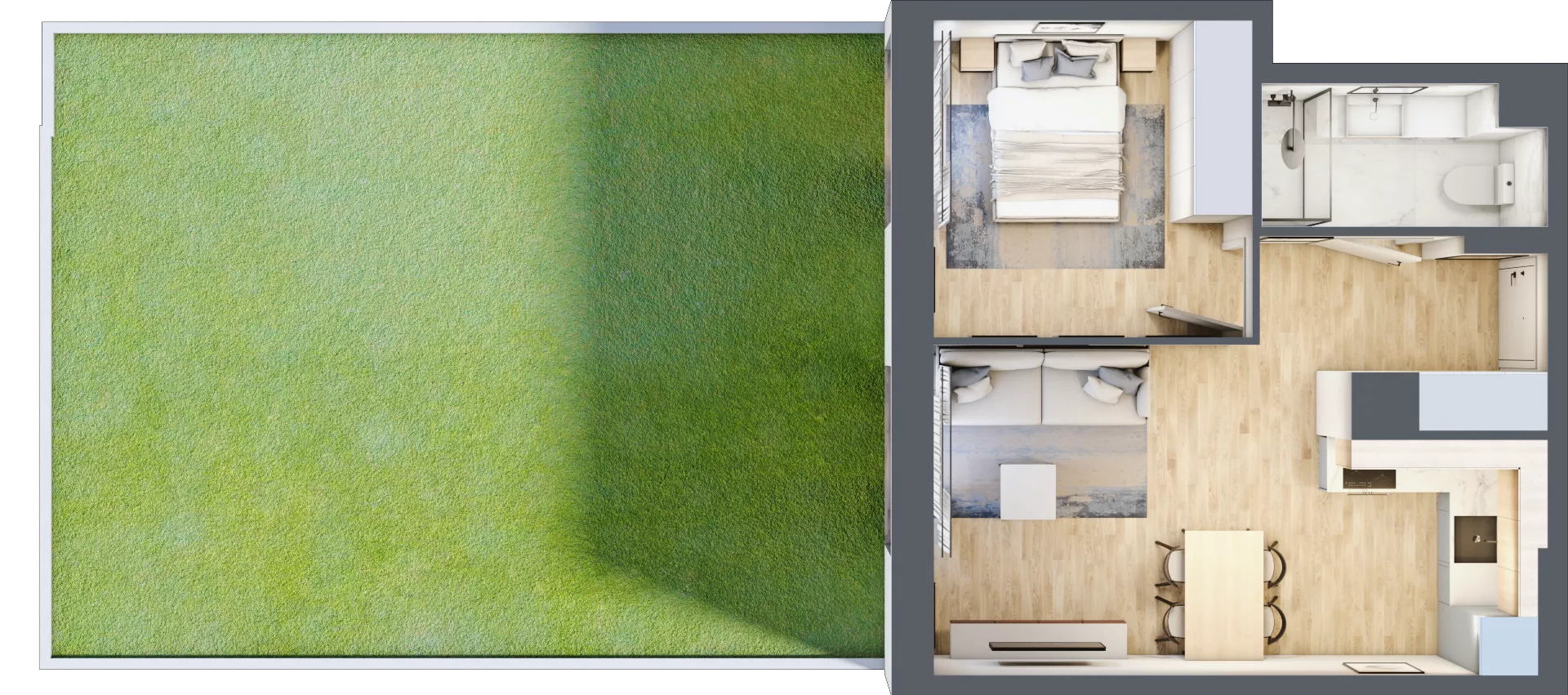 2 pokoje, mieszkanie 38,65 m², parter, oferta nr III/76, Neo Nova Ochota 3, Warszawa, Włochy, Raków, ul. Wojciecha Opackiego 4A