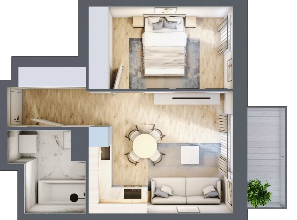 2 pokoje, mieszkanie 36,30 m², piętro 2, oferta nr III/9, Neo Nova Ochota 3, Warszawa, Włochy, Raków, ul. Wojciecha Opackiego 4A