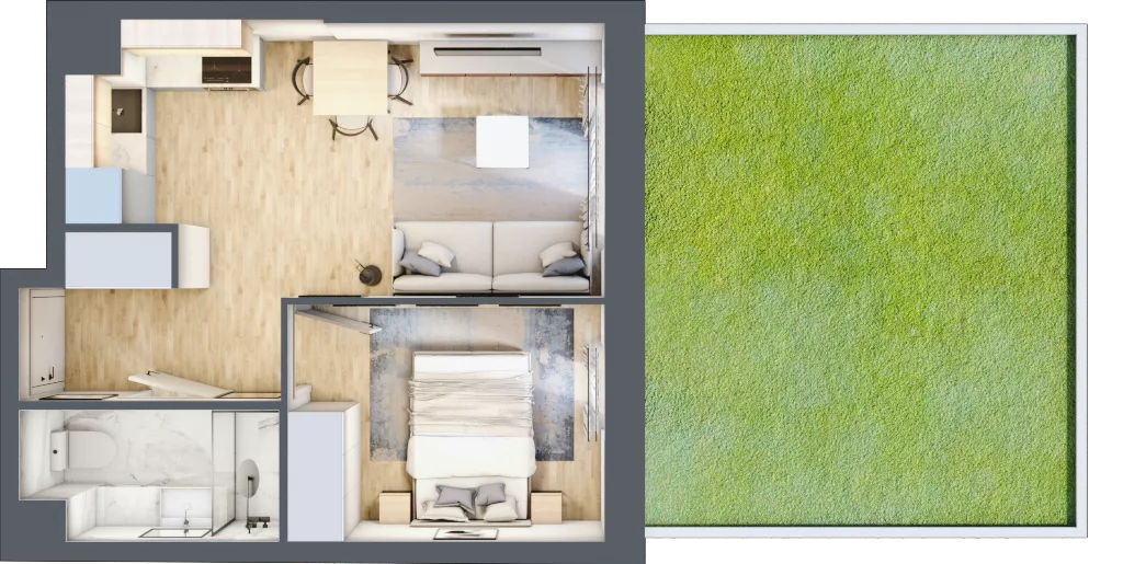 2 pokoje, mieszkanie 32,49 m², parter, oferta nr III/73, Neo Nova Ochota 3, Warszawa, Włochy, Raków, ul. Wojciecha Opackiego 4A