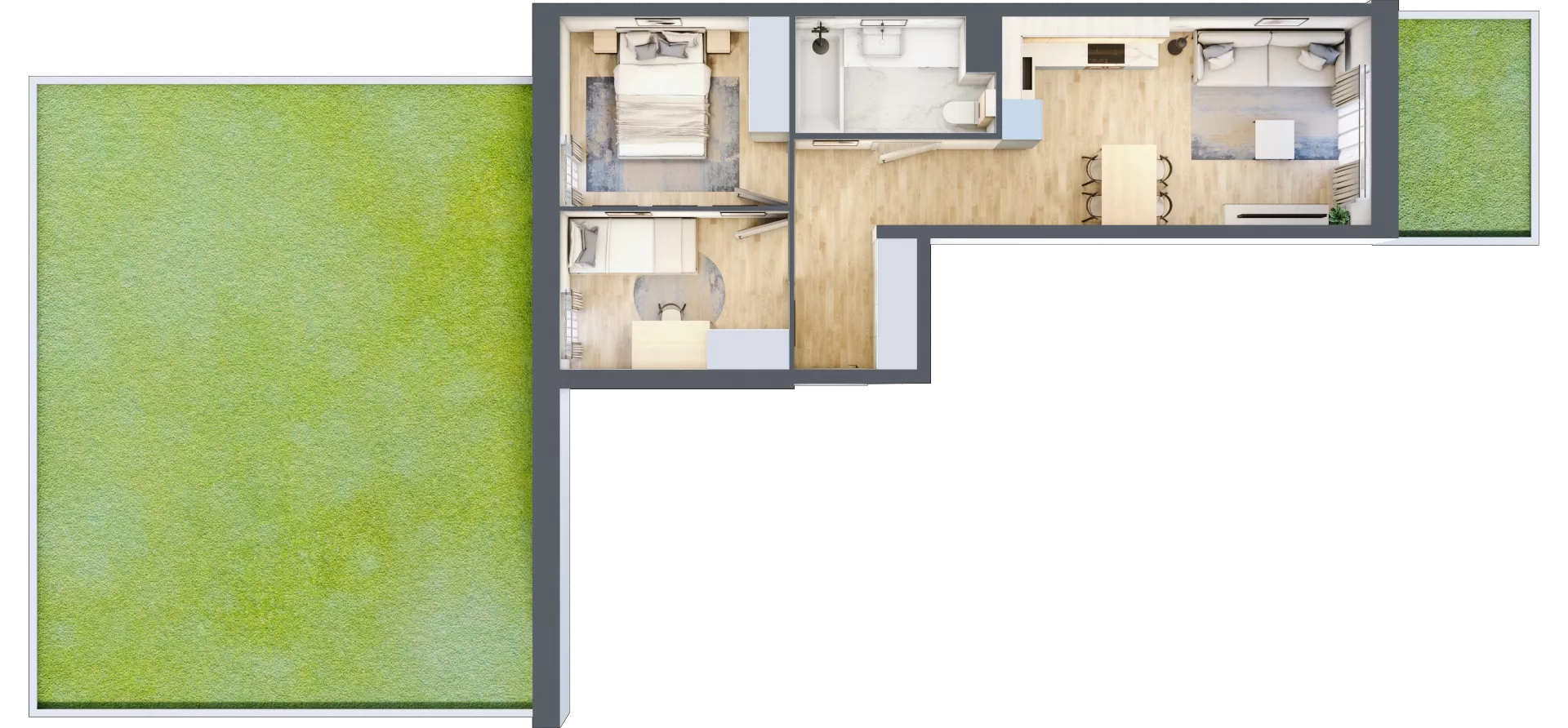 3 pokoje, mieszkanie 47,55 m², parter, oferta nr VIII/40, Nova Viva Garden 8, Warszawa, Białołęka, Brzeziny, ul. Włodkowica 11D